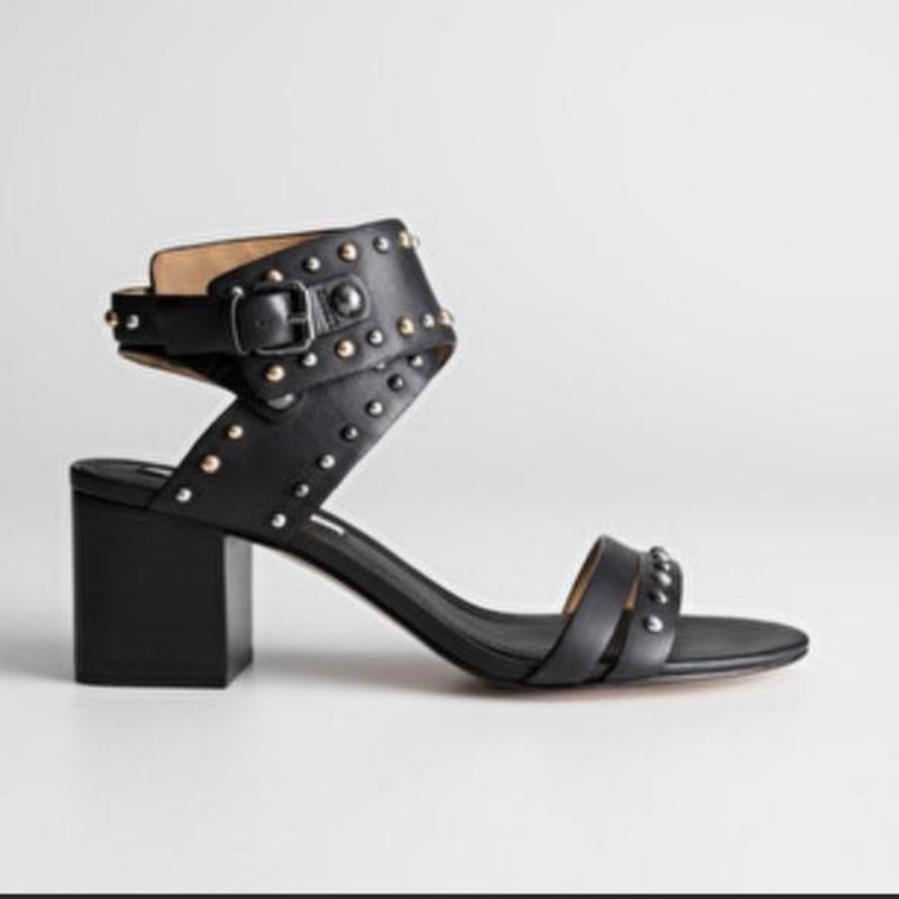 & Other Stories studded leather strappy sandals - size 7